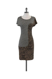 Current Boutique-Sea NY - Tan Black & White Leopard Print Dress Sz 0
