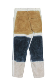Current Boutique-Sea NY - Tan, White & Blue Tie-Dye Straight Leg Jeans Sz 6
