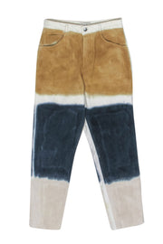 Current Boutique-Sea NY - Tan, White & Blue Tie-Dye Straight Leg Jeans Sz 6