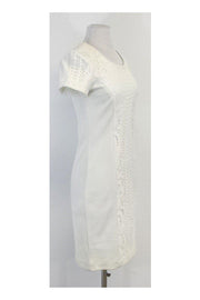 Current Boutique-Sea NY - White Short Sleeve Cotton Eyelet Dress Sz 4