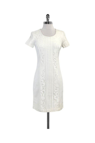 Current Boutique-Sea NY - White Short Sleeve Cotton Eyelet Dress Sz 4