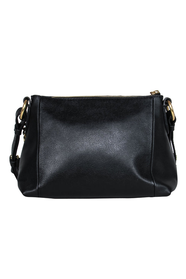 Current Boutique-See by Chloe - Black Leather & Suede Crossbody w/ Chain Handle