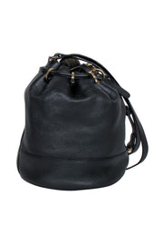 Current Boutique-See by Chloe - Black Pebbled Leather Bucket Bag w/ Tassel