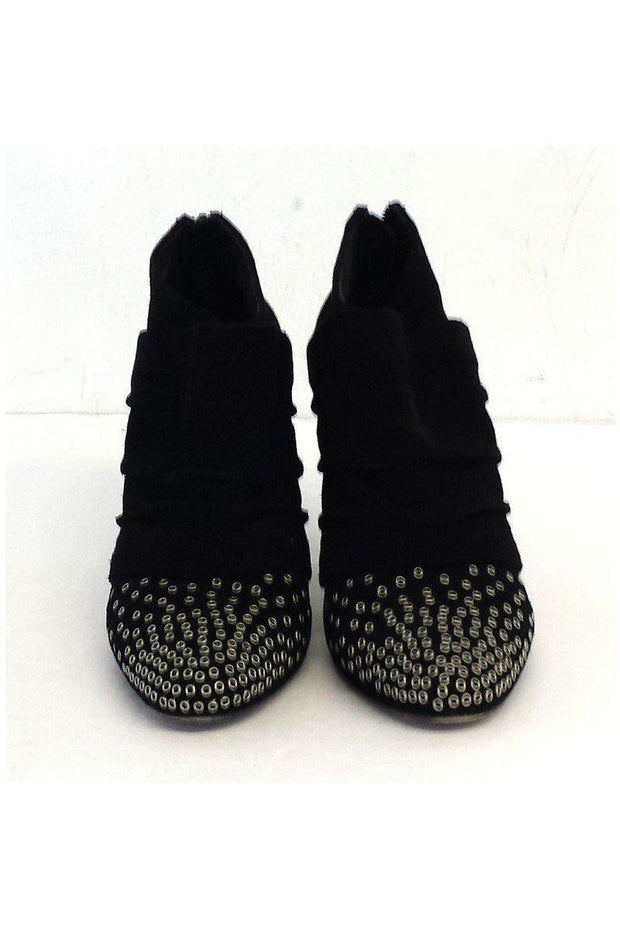 Current Boutique-See by Chloe - Black Suede Embellished Booties Sz 9
