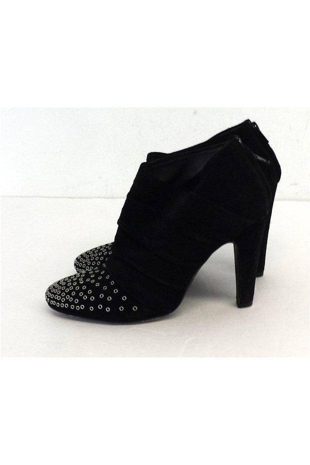 Current Boutique-See by Chloe - Black Suede Embellished Booties Sz 9