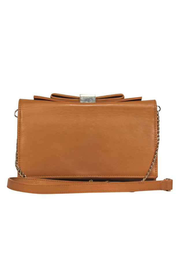 Current Boutique-See by Chloe - Brown Leather Convertible Crossbody Wallet