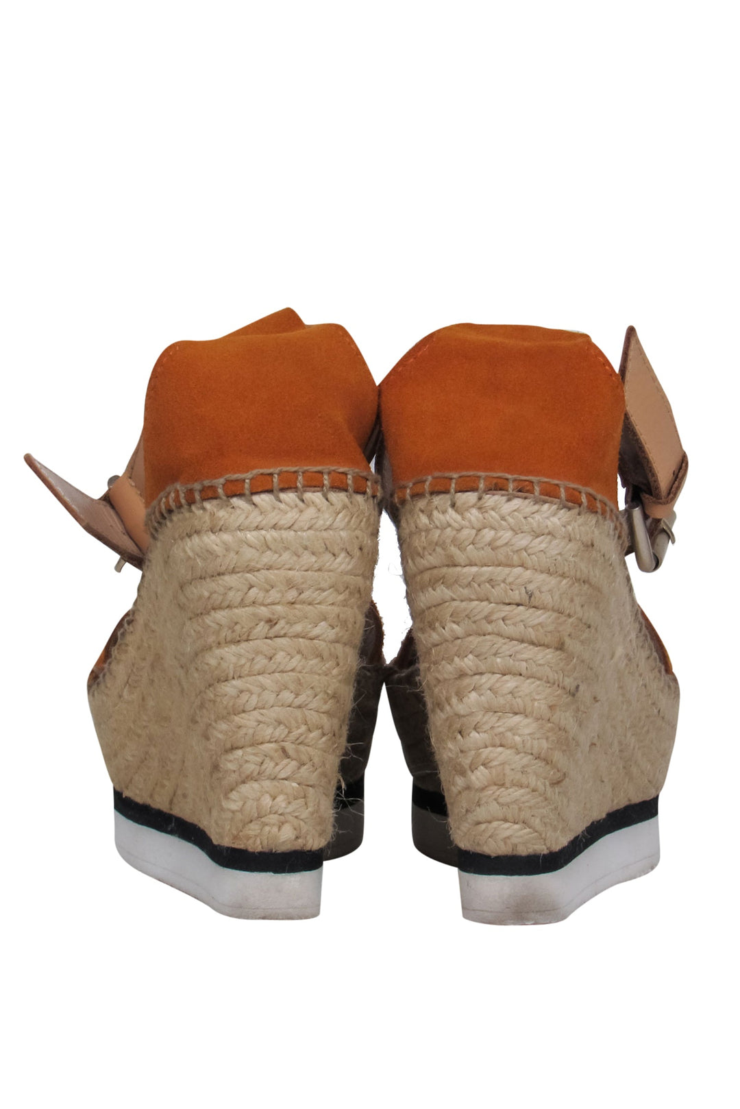 Store See By Chole Platform Espadrille Sandals Brunt Orange Closed Toe