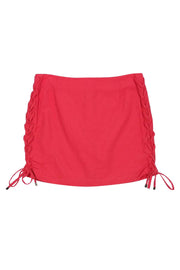 Current Boutique-See by Chloe - Coral Lace-Up Miniskirt Sz 4