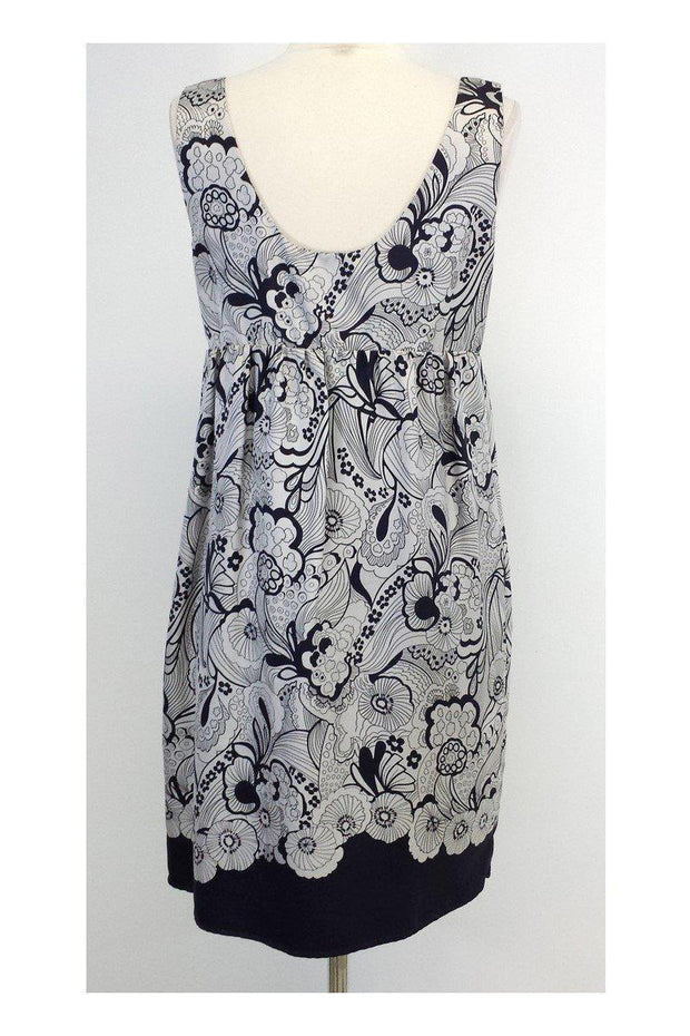 Current Boutique-See by Chloe - Gray & Black Print Silk Dress Sz 8