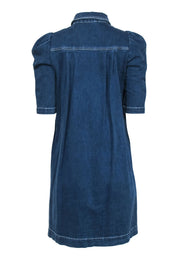 Current Boutique-See by Chloe - Medium Wash Denim Dress w/ Rose Gold Buttons Sz 6