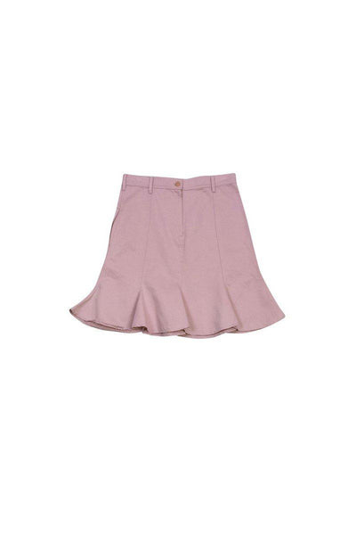 Current Boutique-See by Chloe - Pale Pink Flared Cotton & Linen Skirt Sz 8