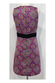 Current Boutique-See by Chloe - Patterned Silk Bow Front Shift Dress Sz 4