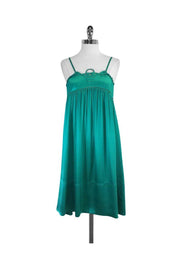 Current Boutique-See by Chloe - Teal Silk Spaghetti Strap Dress Sz 6