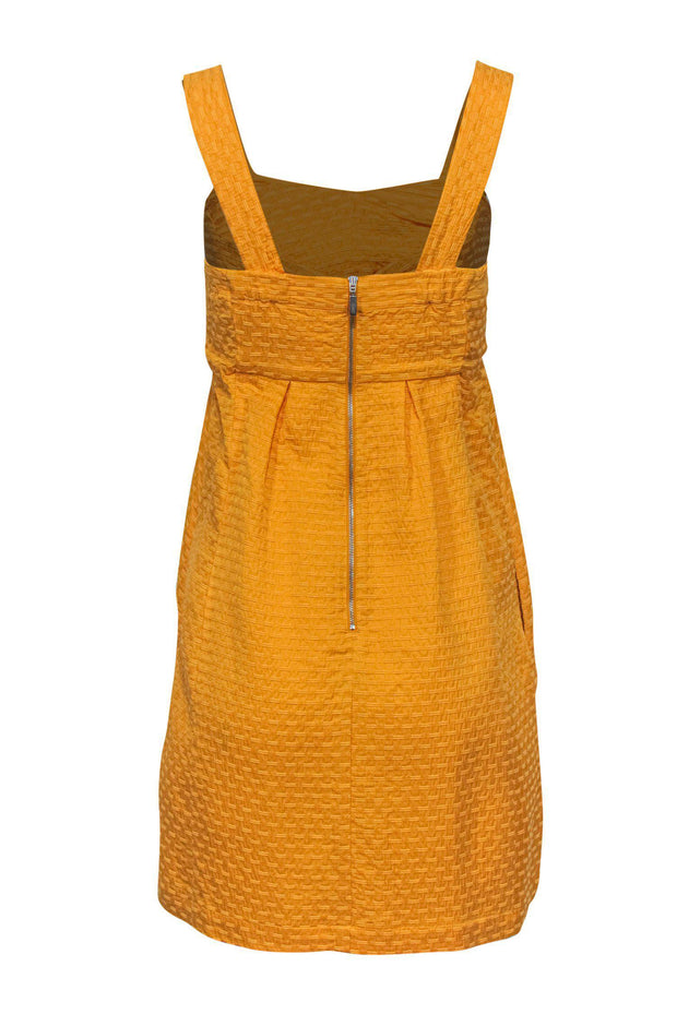 Current Boutique-See by Chloe - Yellow Silk & Cotton Textured Sleeveless Dress Sz 2