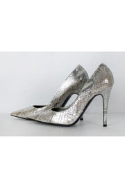Current Boutique-Sergio Rossi - Silver Snakeskin Pumps Sz 11