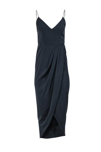 Current Boutique-Shona Joy - Grey Draped Asymmetrical Dress Sz 4