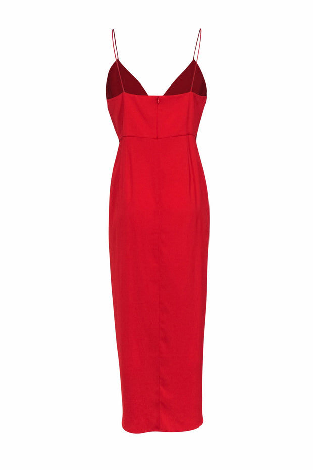 Current Boutique-Shona Joy - Red Sleeveless Wrap-Style Maxi Dress Sz 8