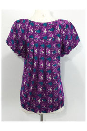 Current Boutique-Shoshanna - 100% Silk Purple Blouse Sz 8
