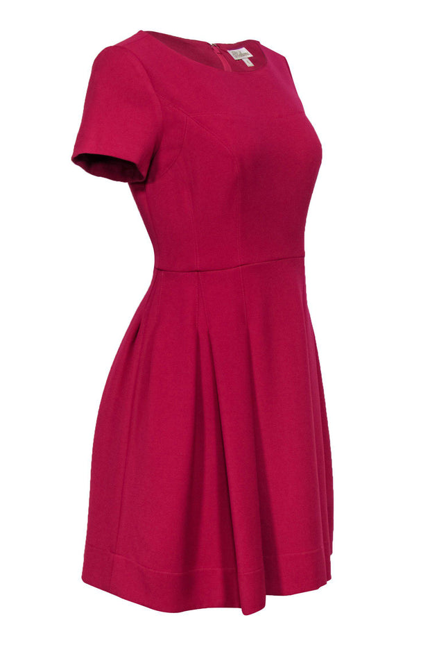 Current Boutique-Shoshanna - Berry Pink Pleated Fit & Flare Dress Sz 8