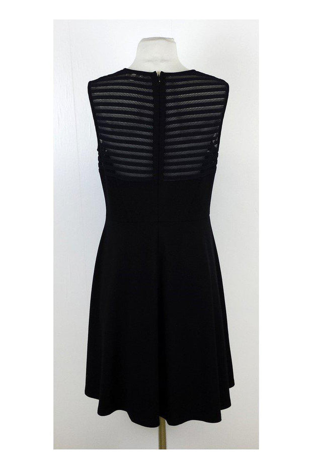 Current Boutique-Shoshanna - Black Mesh Illusion Neckline Dress Sz 10