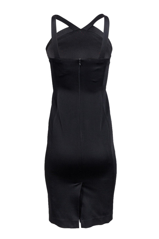 Current Boutique-Shoshanna - Black Midi Dress w/ Multicolored Embellishments Sz 0