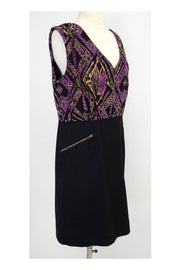 Current Boutique-Shoshanna - Black & Multicolor Silk Sleeveless Dress Sz 6