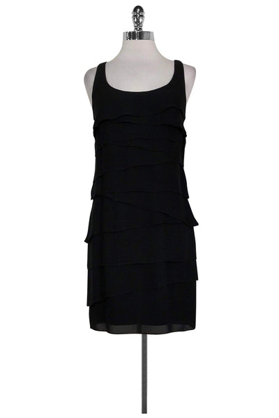 Current Boutique-Shoshanna - Black Ruffle Silk Dress Sz 4
