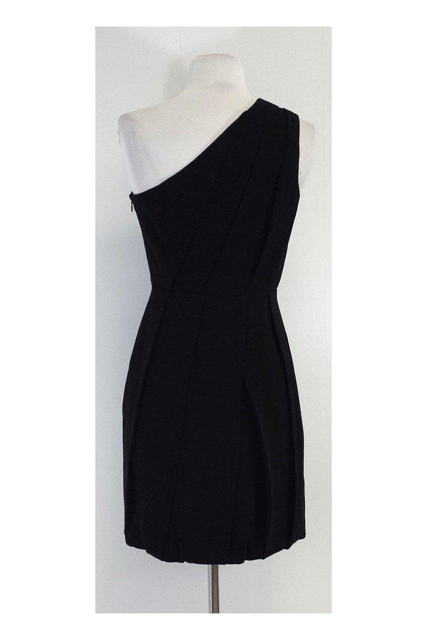 Current Boutique-Shoshanna - Black Silk One Shoulder Dress Sz 2