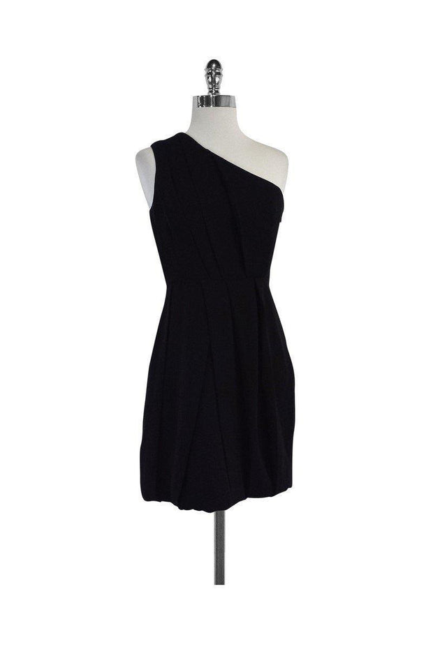 Current Boutique-Shoshanna - Black Silk One Shoulder Dress Sz 2