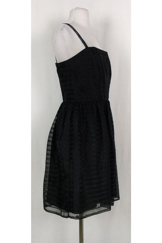 Current Boutique-Shoshanna - Black Striped Flared Dress Sz 8