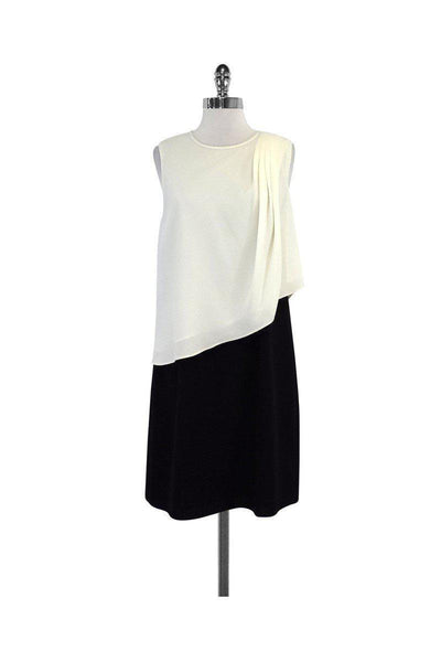 Current Boutique-Shoshanna - Black & White Overlay Sleeveless Dress Sz 10