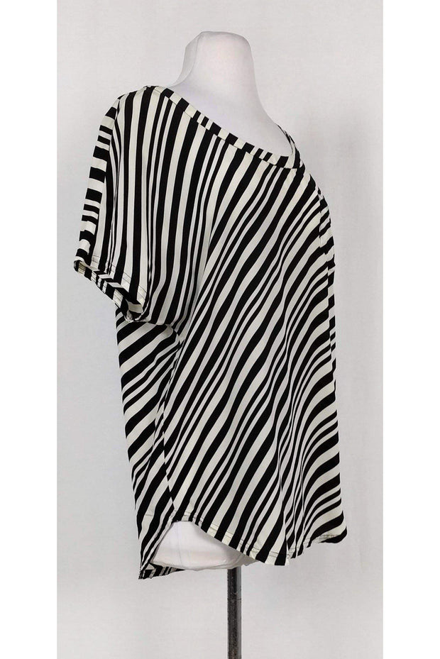 Current Boutique-Shoshanna - Black & White Striped Blouse Sz 4