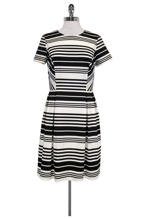 Current Boutique-Shoshanna - Black & White Striped Dress Sz 10