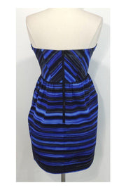 Current Boutique-Shoshanna - Blue Striped Strapless Dress Sz 6