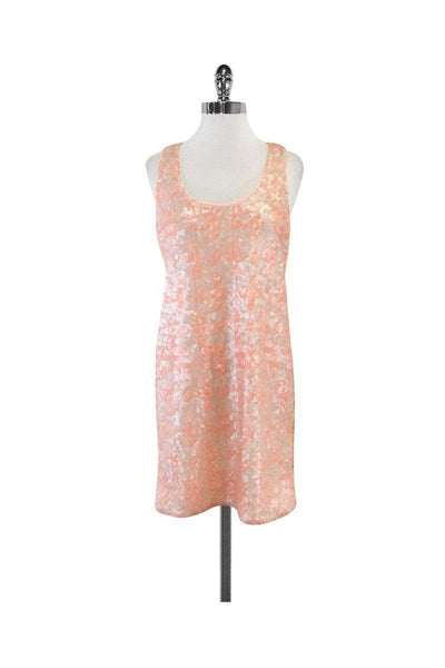 Current Boutique-Shoshanna - Coral & Peach Sequin Tank Dress Sz 8