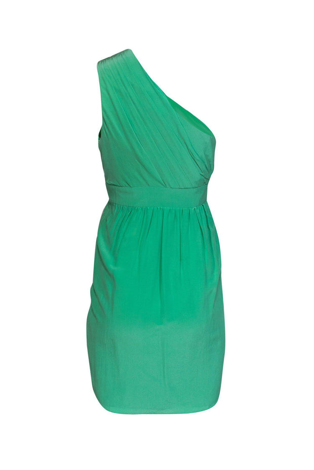 Current Boutique-Shoshanna - Green One-Shoulder Dress w/ Pleating Sz 6