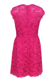 Current Boutique-Shoshanna - Hot Pink Lace Sleeveless Fit & Flare Dress Sz 12