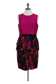 Current Boutique-Shoshanna - Hot Pink Peplum Dress Sz 8