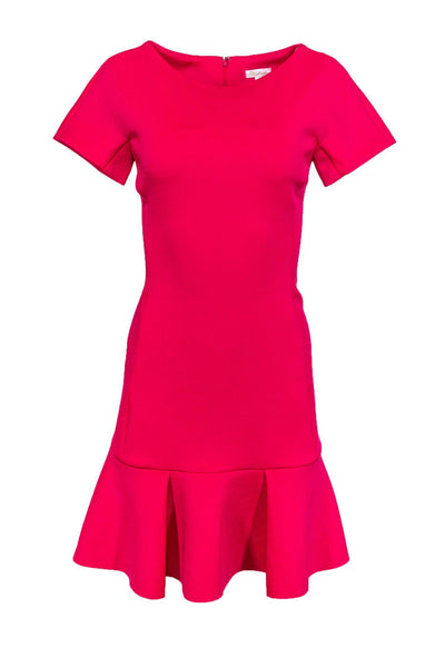 Current Boutique-Shoshanna - Hot Pink Shift Dress w/ Flounce Sz 8