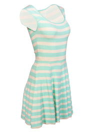 Current Boutique-Shoshanna - Mint & White Striped Dress Sz P