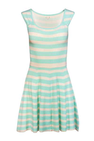 Current Boutique-Shoshanna - Mint & White Striped Dress Sz P