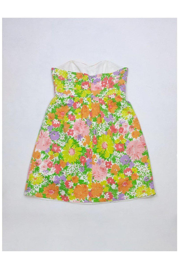 Current Boutique-Shoshanna - Multicolor Floral Print Strapless Dress Sz 8