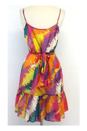 Current Boutique-Shoshanna - Multicolor Spaghetti Strap Silk Dress Sz 8