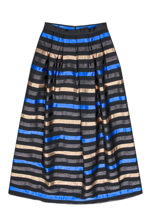 Current Boutique-Shoshanna - Multicolored & Glitter Striped Maxi Skirt Sz 10