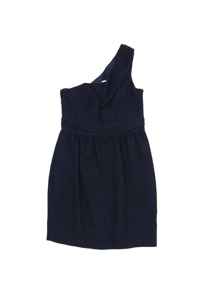 Current Boutique-Shoshanna - Navy One Shoulder Dress Sz 8
