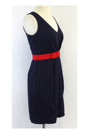 Current Boutique-Shoshanna - Navy & Red Cotton Dress Sz 0
