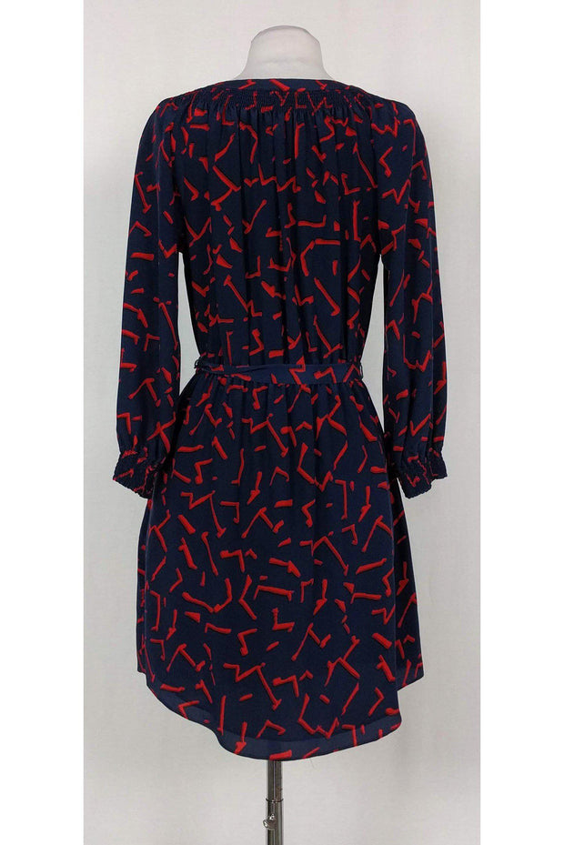 Current Boutique-Shoshanna - Navy & Red Silk Dress Sz 4