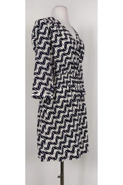 Current Boutique-Shoshanna - Navy & White Printed Dress Sz 0