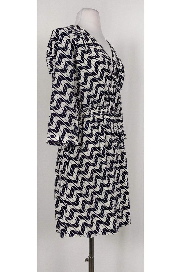 Current Boutique-Shoshanna - Navy & White Printed Dress Sz 0
