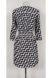 Current Boutique-Shoshanna - Navy & White Printed Dress Sz 0